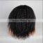 High quality glueless 180% density virgin brazilian afro kinky curly full lace wigs