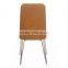 fabric upholstery dining chair stainless steel leg