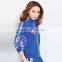 Custom 100% Polyester Womens Sports Sweatshirt With Zipper