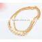 Luxury jewelry with imitation pearl latest design saudi gold jewelry necklace
