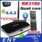 R&D Factory Rockchip3188T 1GB/8GB Quad Core Mali-400 1.6GHz SPDIF Bluetooth4.0 Android Ott Tv Box