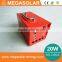 2016 20W Portable Solar Lighting System With DC Output and Usb Charger Port