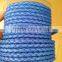 high quality 5mm diameter dark blue braided genuine cow leather cord for jewelry