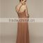 2014 Dark Orange One Shoulder Cheap Bridesmaid Dresses Gowns Backless Sheath Floor Length Formal Dresses Gowns
