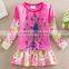 (L358)Pink 2-6Y Neat brand baby girl dress girls floral cotton print dress cheap wholesale new design flower dress