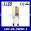 China supplier super bright silicone 3W 2835SMD led g9 lamp