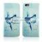 Color Painting PU Leather Wallet Case For iPhone 6s