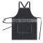 fashionable long denim apron work apron