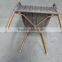 high quality bamboo rattan stacking cafe chair, outdoor bistro dining chair