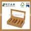 Custom Made Antique Wooden Tea Compartment Box with hinged lid