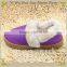 Embroidery Indoor Slipper For Women Vegetarian Cotton Strap Pu Flip Flop Slipper For Ladies