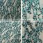 fashion teal lace fabric/lace factory in china/hand beaded embroidery lace