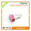 Colorful mini fashionable portable three usb port car charger