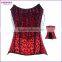 Wholesale S,M,L,XL,XXL Black Long Length Front Zip and Back Tie Full Body Corsets For Women