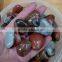 lovely small quartz polished ocean jasper crystal hearts pendants