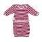 2016 hot sale 95% cotton import newborn baby clothes stripe china baby romper