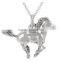 2014 Sterling Silver Running Horse Necklace With 18-inch Cable Chain
