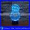Acrylic Cute Snowman Sculpture 3D LED Night Light Creative Stereoscopic 7 Colors Flashing Touch LED Christmas Night Light
