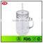 BPA Free 20 ounce plastic mason jar with handle for beverage