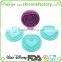 Dia. 7.5cm lovely lace & heart shape silicone cookie stamp