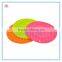 Decorative silicone round shape tablemat, round shap heat resistance silicone food grade tablemats for kitchen utensils