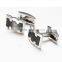 New best sell design oval metal cufflinks stripe cuff link