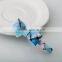 Plaid wholesale hair clip metal hair ornament flat butterfly hair clip