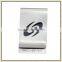embossed metal and leather money clip wallet