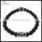 Chameleon 8MM Black Matt Agate Stone Bracelet Unisex