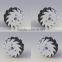 A set of 127mm Aluminum Mecanum Wheels Set Basic ( 2 Left, 2 Right) 14198