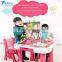 Cartoon kids writing table and chair set plastic preschool children study table