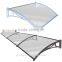 glass aluminum metal retractable front door canopies with polycarbonate roof sheet