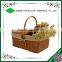 Handled Rectangular Natural Wicker Hamper Box With Liner