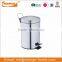 Household usage stainless steel trash can with pedal