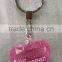 2017 New style acrylic hanging decoration heart shape diamond key ring