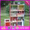 2016 Hot sale baby wooden model doll house,pretend toy kids wooden model doll house W06A138