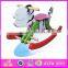 2015 Educational customized intelligence rocking horse,Fashion wooden toy rocking horse,Indoor spring rocking horse toy WJY-8107