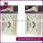 2016 artificial girl for sex gold silver metallic water transfer printing temporary tattoo sticker