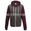 Men's Fashion Clothing Casual Wear Double fabric Ribbed cuffs and hem full zip hoodie Mens blank hoodies