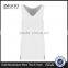 New Arrival Women White V Neck Tunic Vest Plain Chiffon Summer Sleeveless Clothing