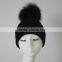 Myfur Stylish Pom Pom Winter Knit Hats Natural Real Raccoon Fur Balls Wholesale Custom Beanie Hat