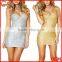 Sexy strapless sweetheart neck sequin dress women fashion dresses