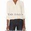 Simple style chiffon wihte V neck no collar 7 sleeve women casual blouse