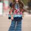 new style 2017 mustard pie remake girls clothes stripe pants clothing sets