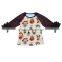 Sue Lucky 2017 new style so cute boutique baby girls Christmas raglan T-shirts wholesale