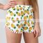 New Arrival Girls Shorts Womens Pom Pom Trimming Shorts Cotton Printed Ladies Viscose Beach Short Casual Jogging Pineapple Short