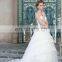 ED Strapless A-line Bow Belt Lace Applique Organza Wedding Dress