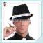 Adult Mens Party Fancy Dress Black Striped Fedora Hats HPC-0284