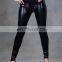 In stock fashionable black shiny tight leggings