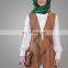 Simple Muslim Coat With Lace Nice Arabic Tunic Front Open Tops